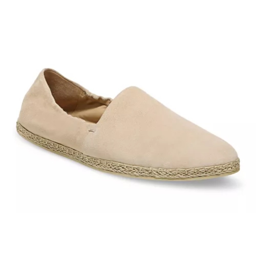 New Vince Women's Meryl 2 Suede Espadrille Flats Beige 7.5